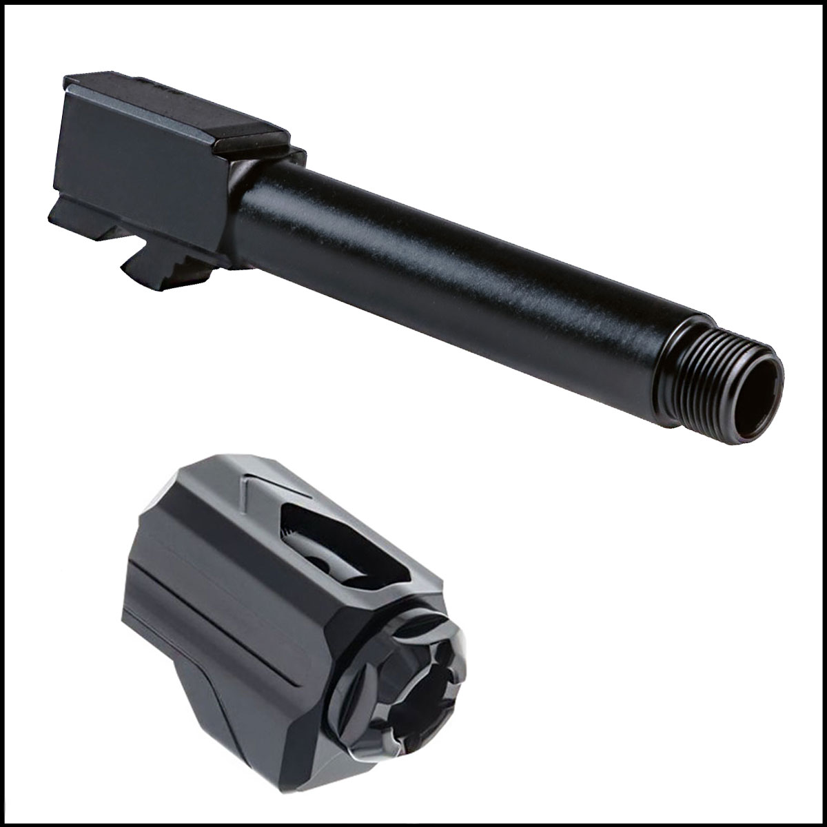 Barrel Bundle: Glock 19 Compatible Threaded Barrel + Tyrant Designs Universal Fit Compensator