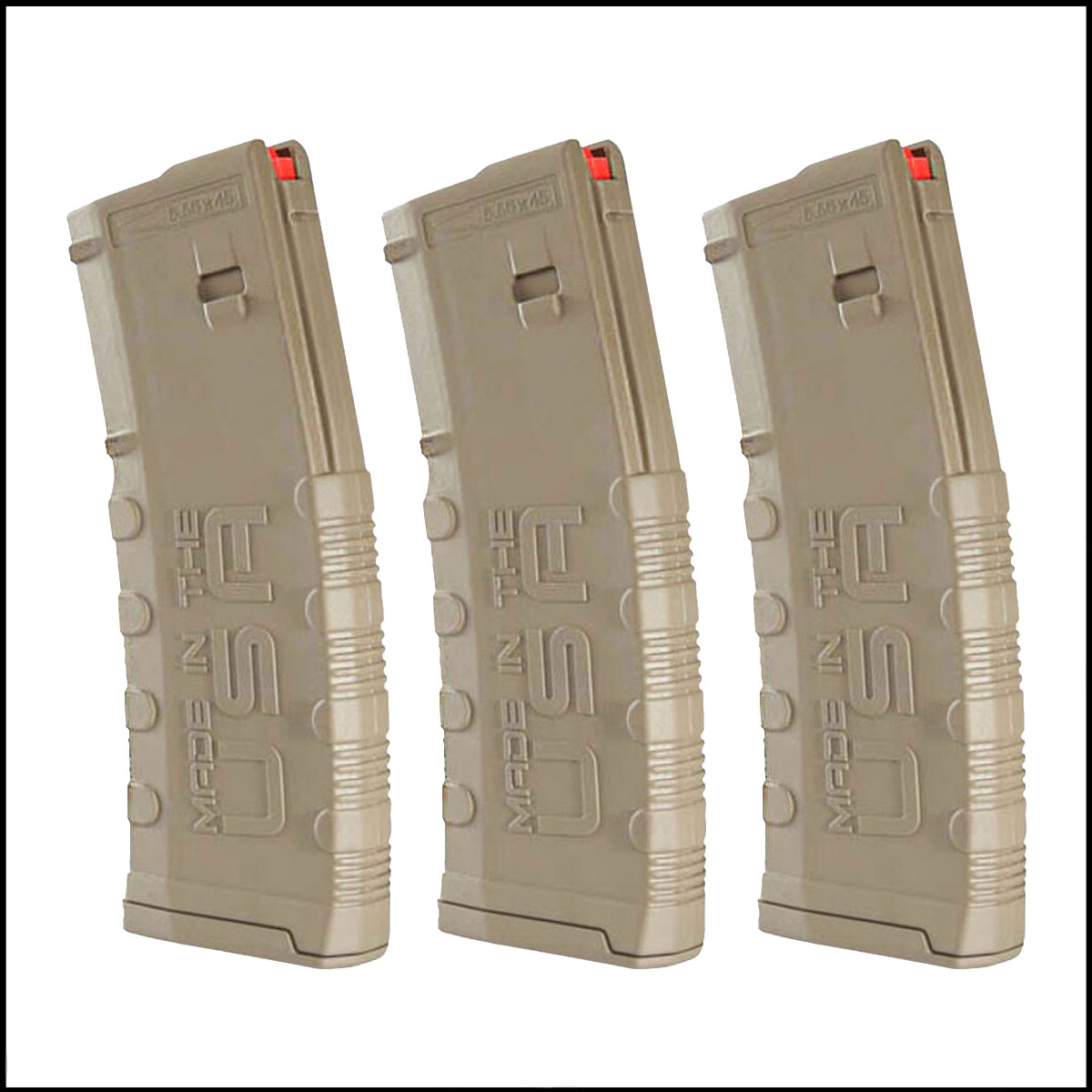 Magazine Bundle: Amend2 AR-15 5.56/.223 30-Round FDE Magazine MOD-2 Model, 3-Pack