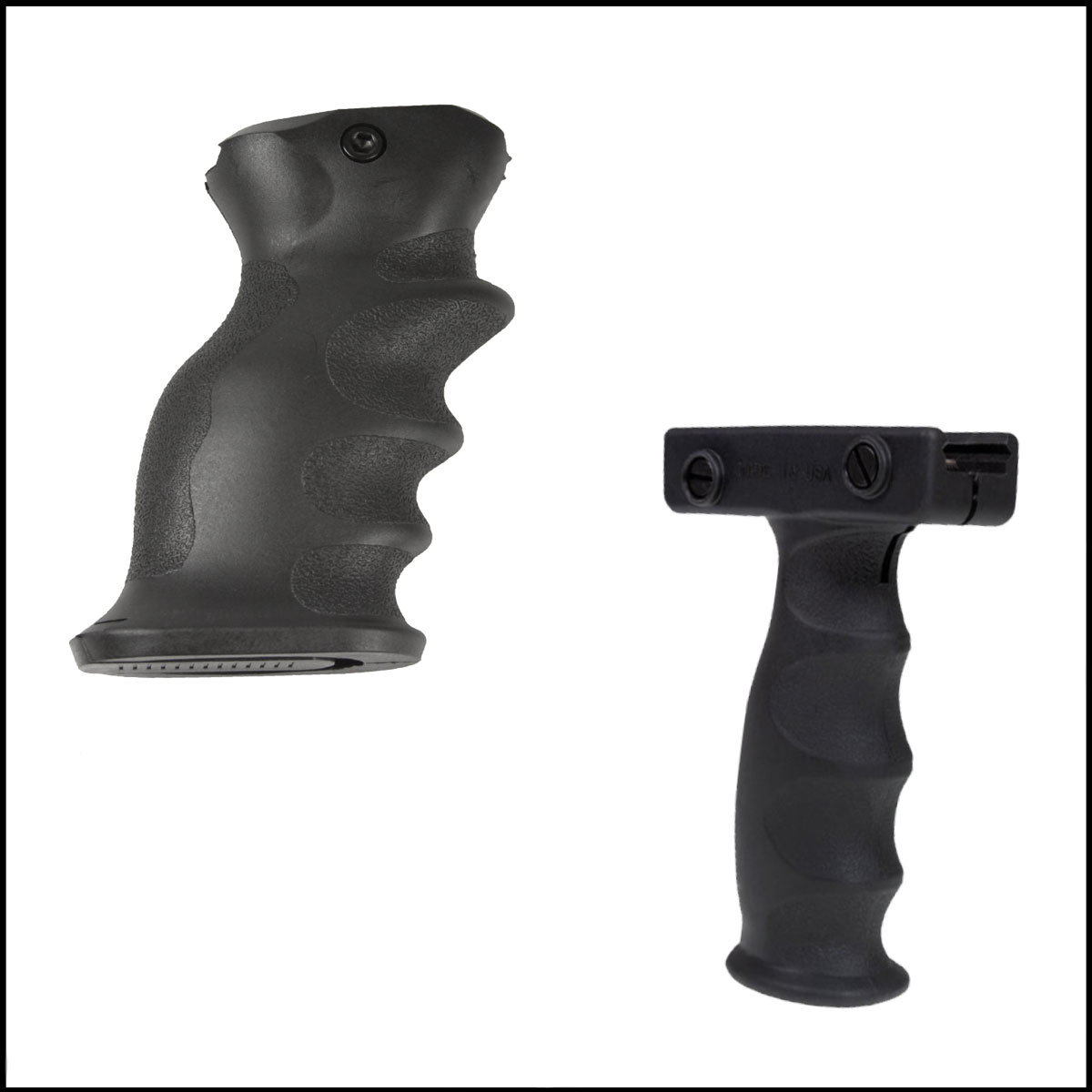 Furniture Kit: Slim Foregrip with Finger Grooves + JE Machine Ergonomic Vertical Grip w/ Storage Compartment
