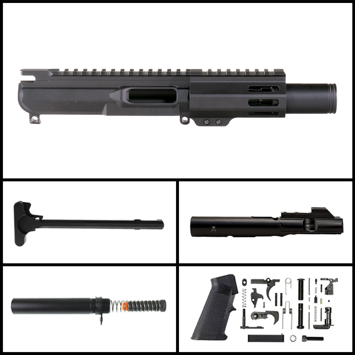 DTT 'Somber Glow' 4-inch AR-15 9mm Nitride Pistol Full Build Kit