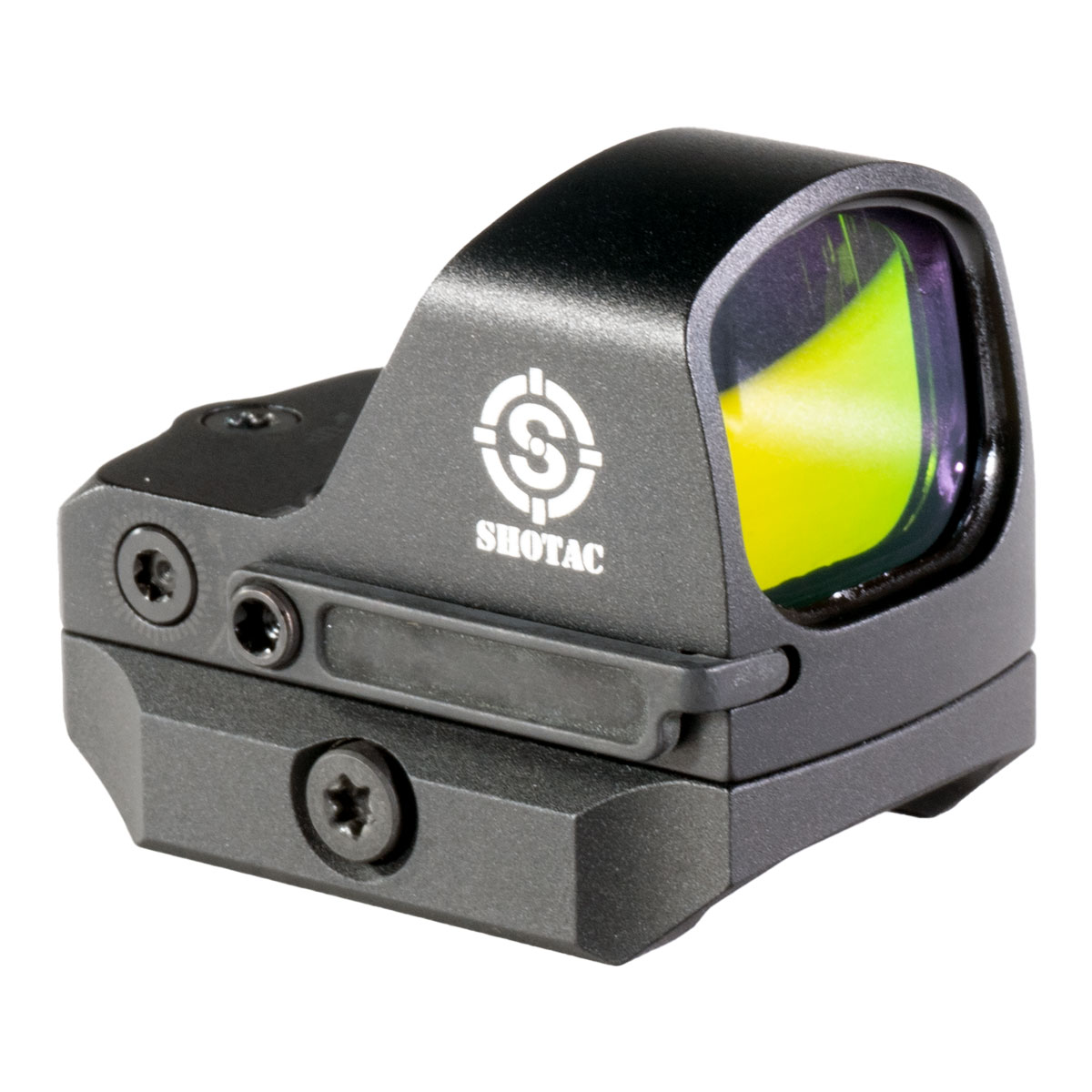 SHOTAC Compact Pistol Red Dot Sight with Shield RMS Footprint - Includes 1913 Picatinny Rail Mount, 1 CR2023 Battery