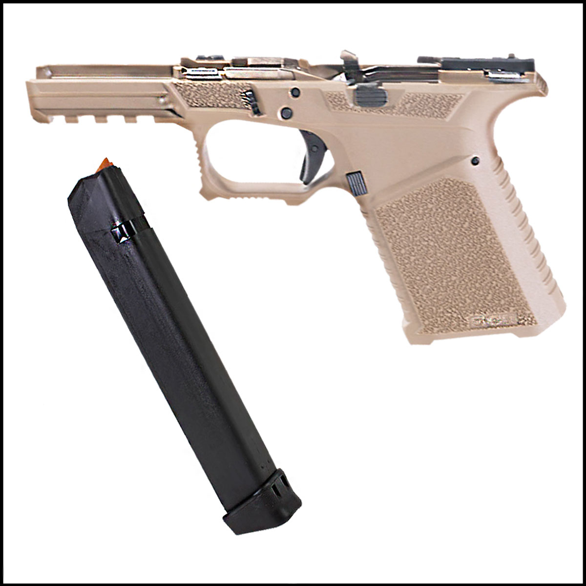 DIY Pistol Kits: SCT Manufacturing Full Frame Assembly + GLOCK Glock Magazine, 33 Round Capacity