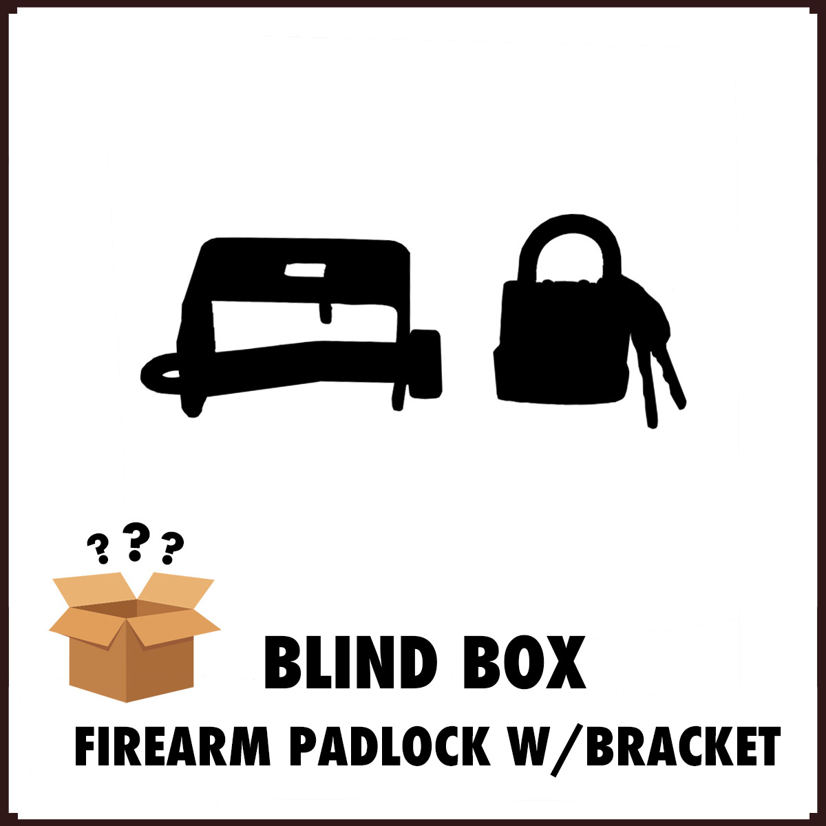 Blind Box Firearm Padlock W/ Bracket - BLEM