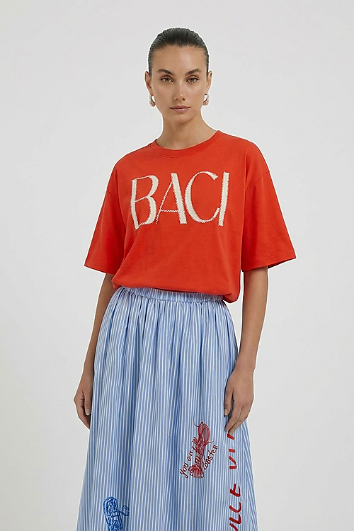 T-Shirt mit Kordel Baci - Rot