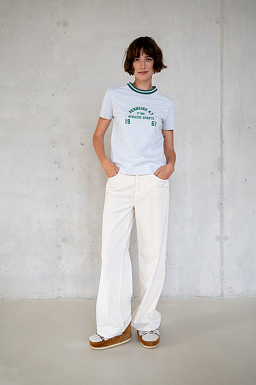 T-Shirt mit Schriftzug - Grau