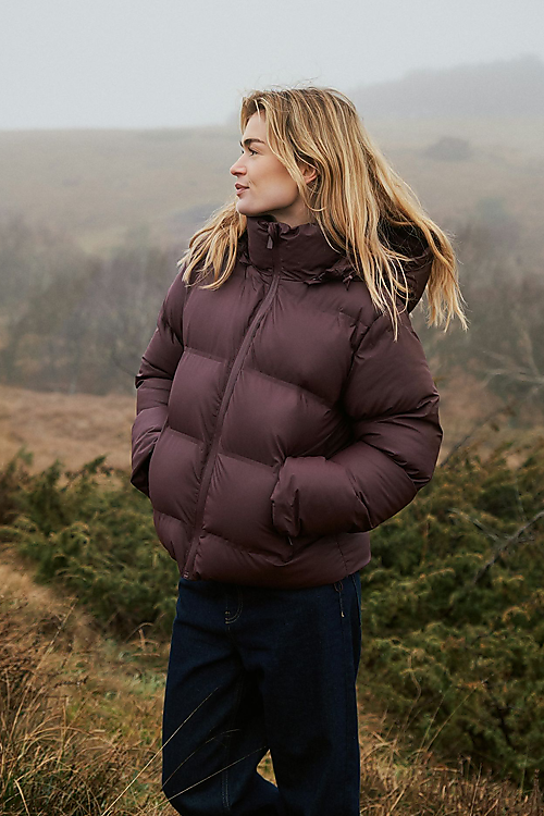 Fox Puffer Jacke Bordeaux