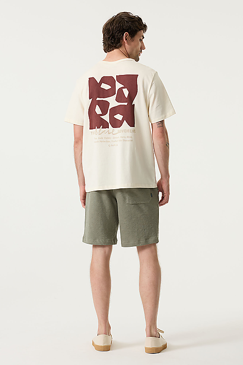 T-Shirt mit Backprint - Off White