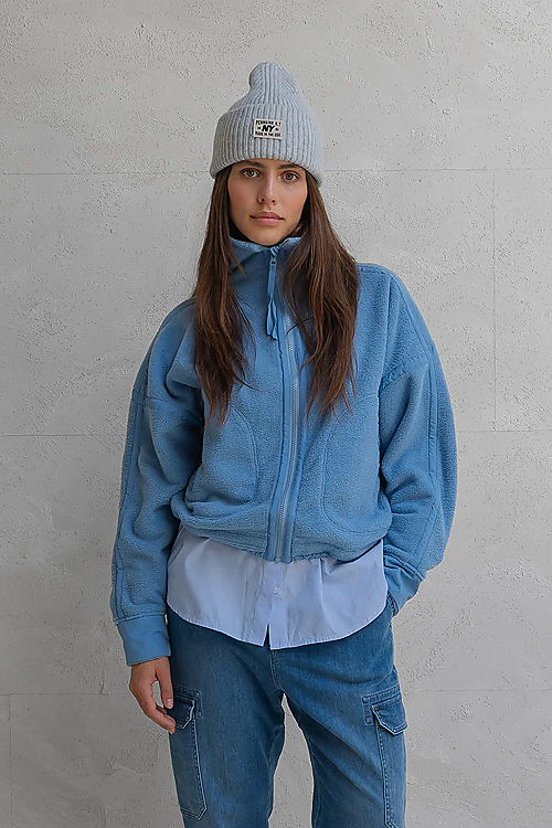 Fleecejacke - Hellblau