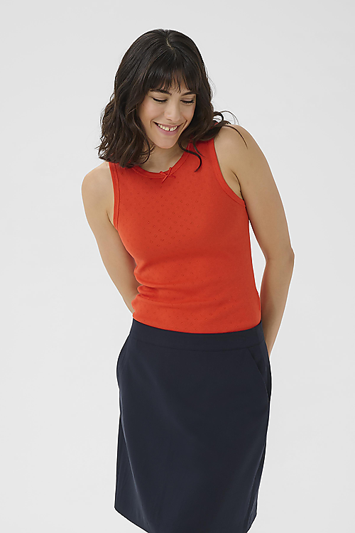 Tanktop mit Schleife - Rot
