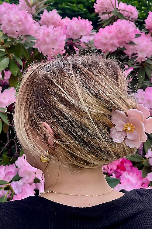 Haarspange Mohnblume - Rosa