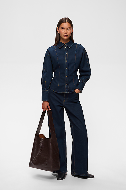 Haruki taillierte Bluse - Jeans