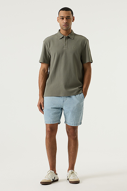 Basic Poloshirt - Salbeigrün