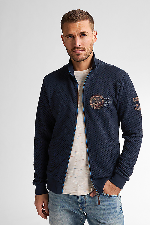 Sweatjacke - Navyblau