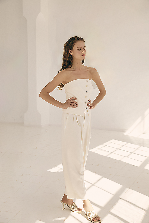 Hose Noa Crop - Weiss