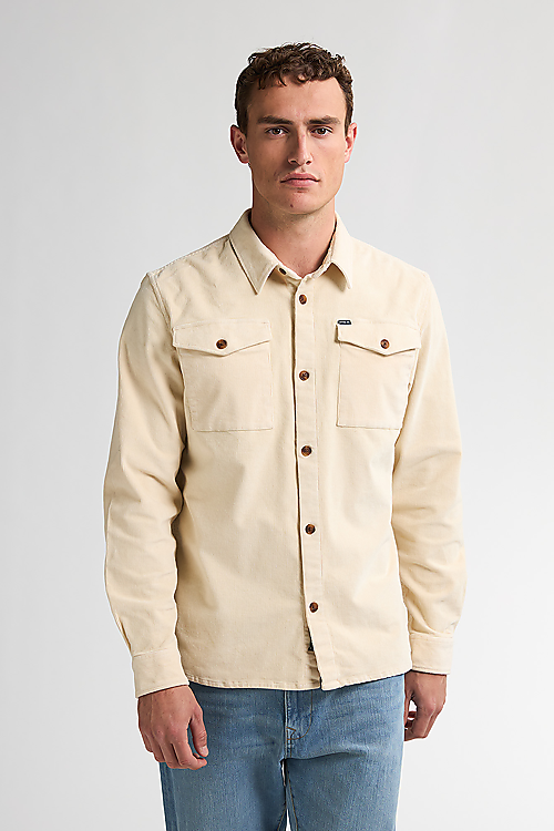 Cordhemd - Beige