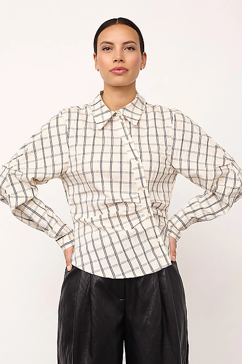Camello asymmetrische Bluse - Off White