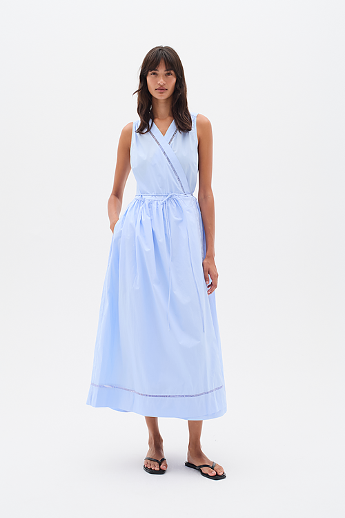 Wrap Kleid - Hellblau
