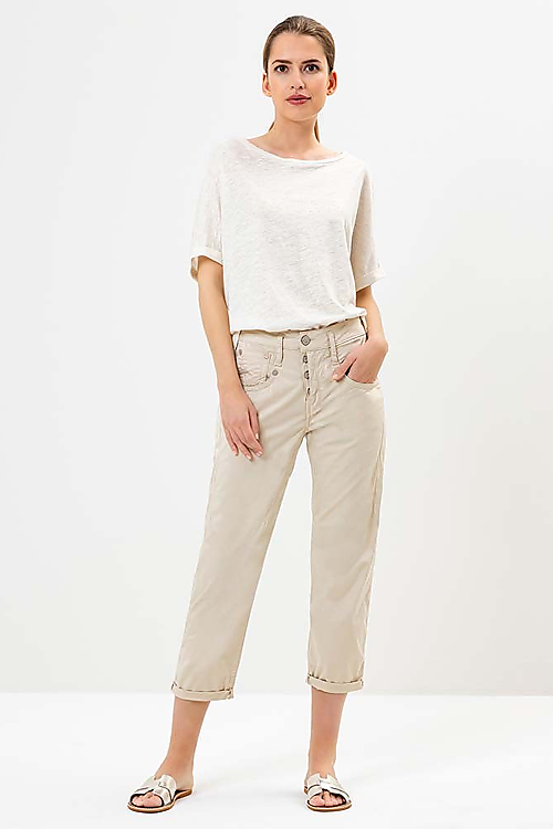 Shyra Tap Hose aus Satinstretch - Beige