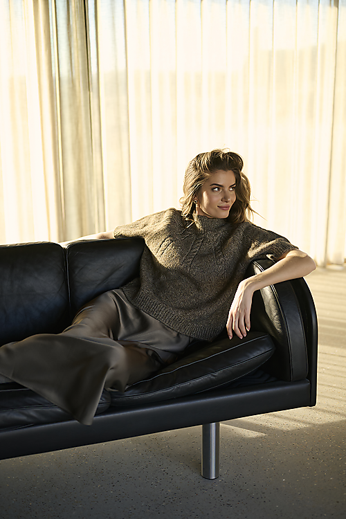 Lotte Satinjupe Braun