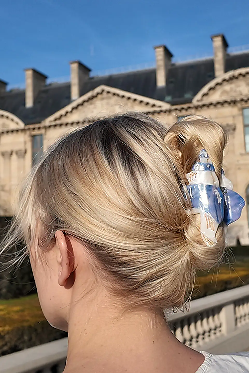 Muschelschalen Haarklammer - Blau