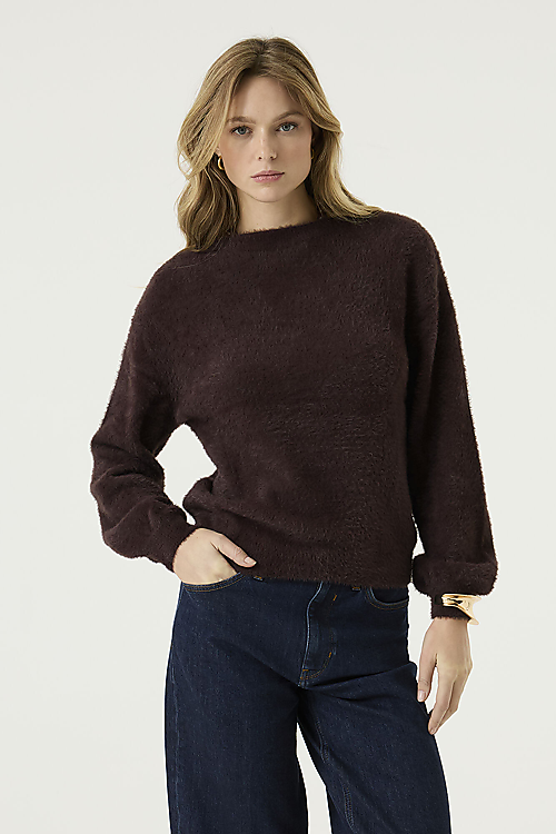 Flauschpullover - Braun