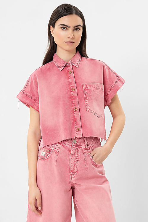 Tegan Jeanshemd - Pink