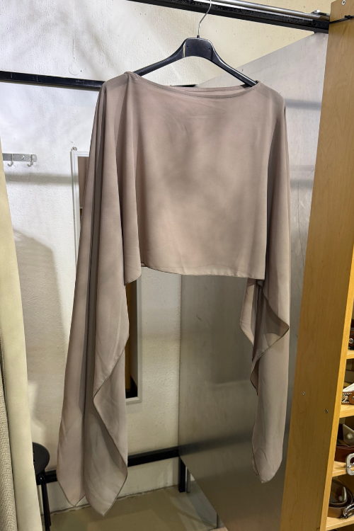 transparentes Cape - Taupe