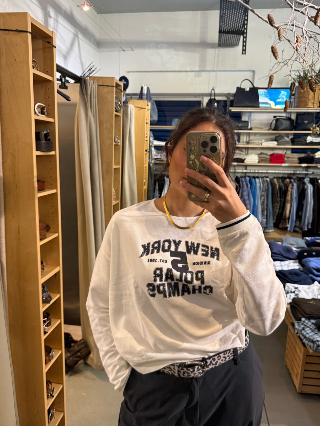 „New York“ Shirt - Ecru/Navy