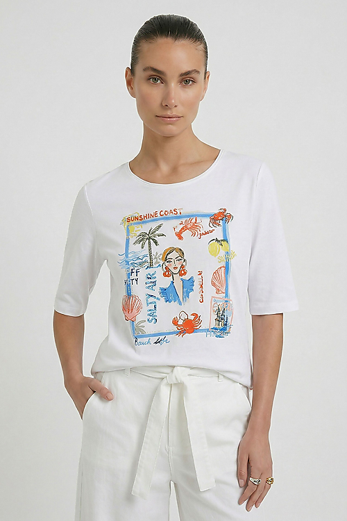 T-Shirt "Sunshine Coast" Weiss