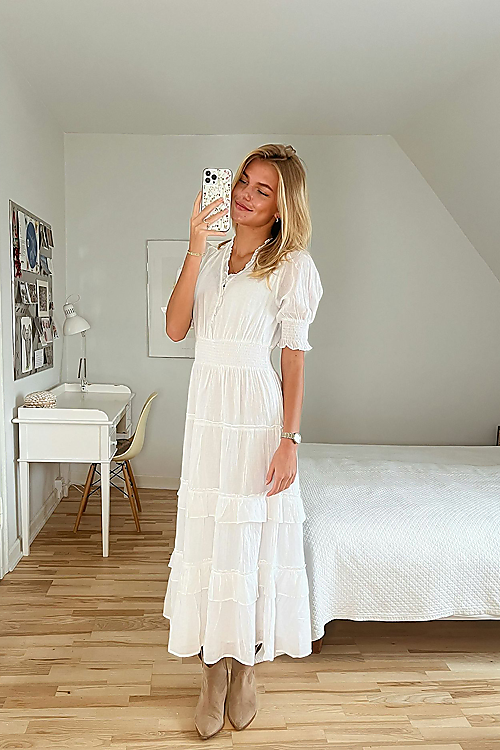Langes Kleid - Weiss