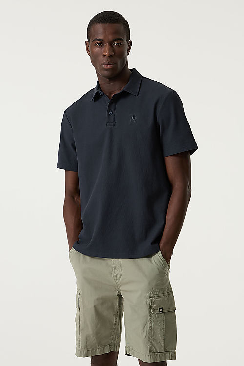 Basic Poloshirt - Navyblau