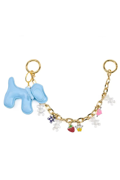 Grosser Taschen Charm Hund - Hellblau