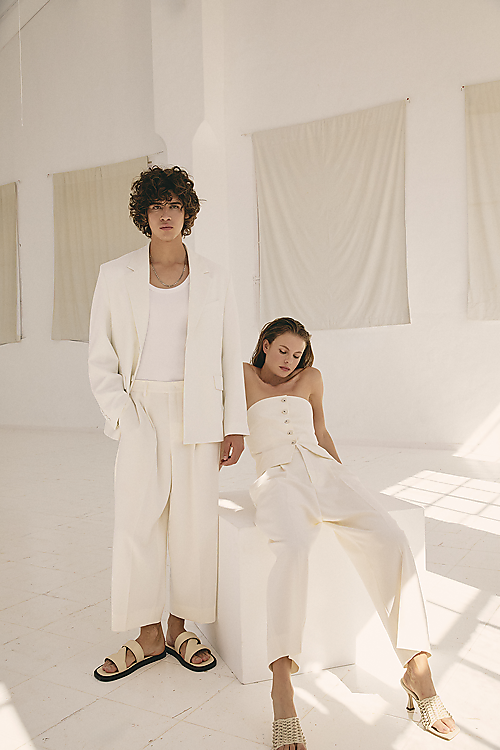 Hose Noa Crop - Weiss