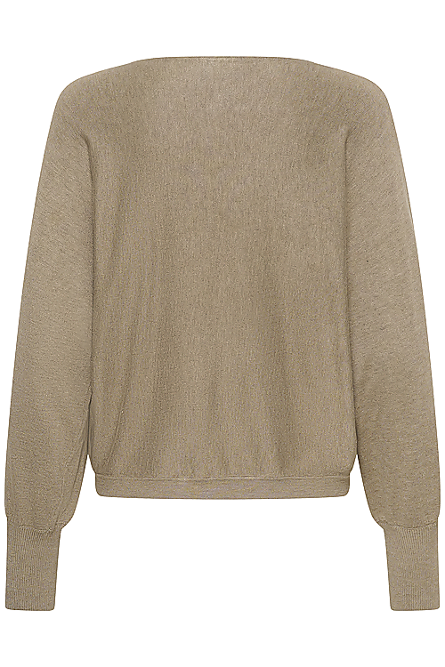 Lizza Fledermausärmel Pullover - Taupe