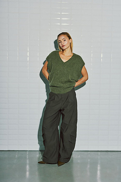 Thelma Hose Olivgrün