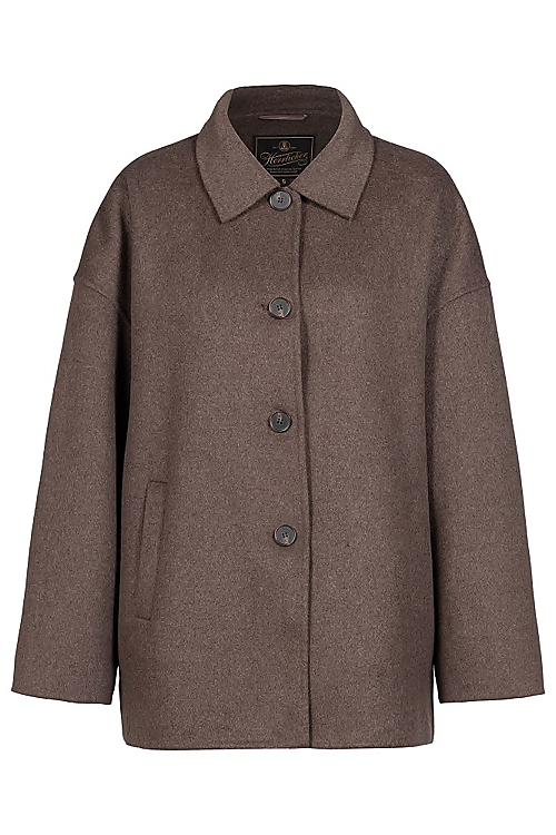 Lenina Wolljacke lang - Braun