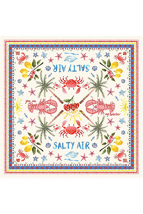 Grosser Schal „Salty Air“ - Weiss