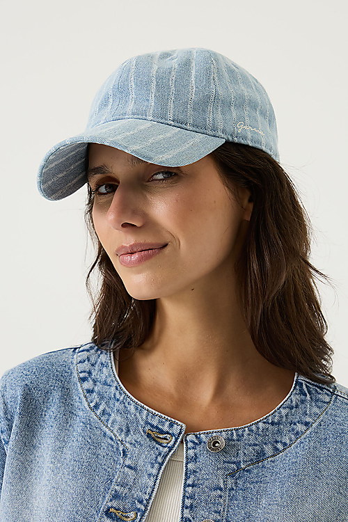 Cap mit Struktur - Jeans