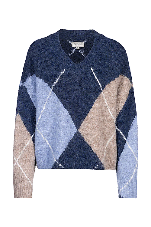Floralin Mohair Pullover - Navyblau
