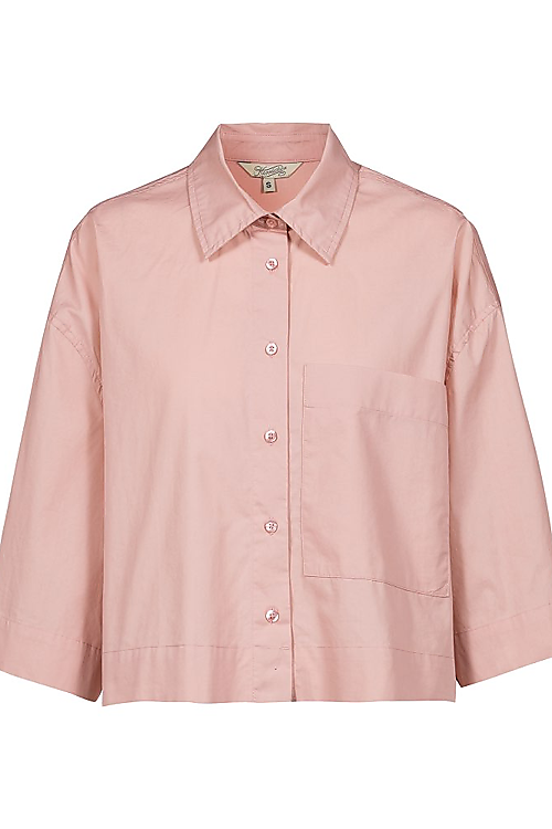 Jess Poplin Bluse - Rosa