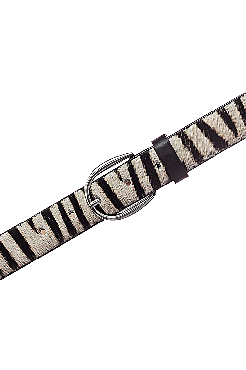 Animalprint Gurt behaart Schwarz