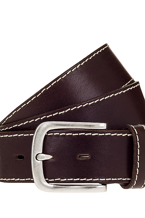 Gurt mit Kontraststitching - Braun