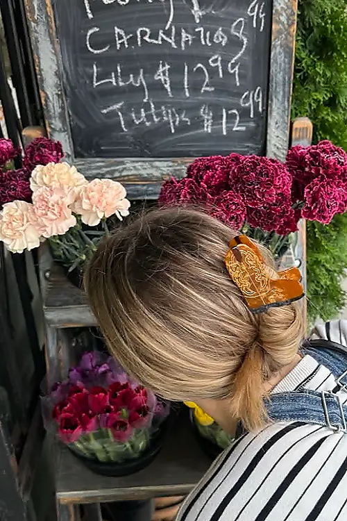 Cowboy-Boot Haarspange - Braun