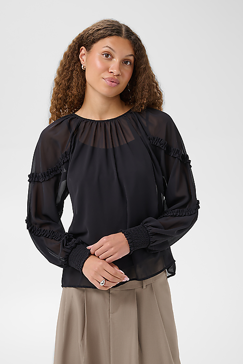 Noelle Bluse - Schwarz