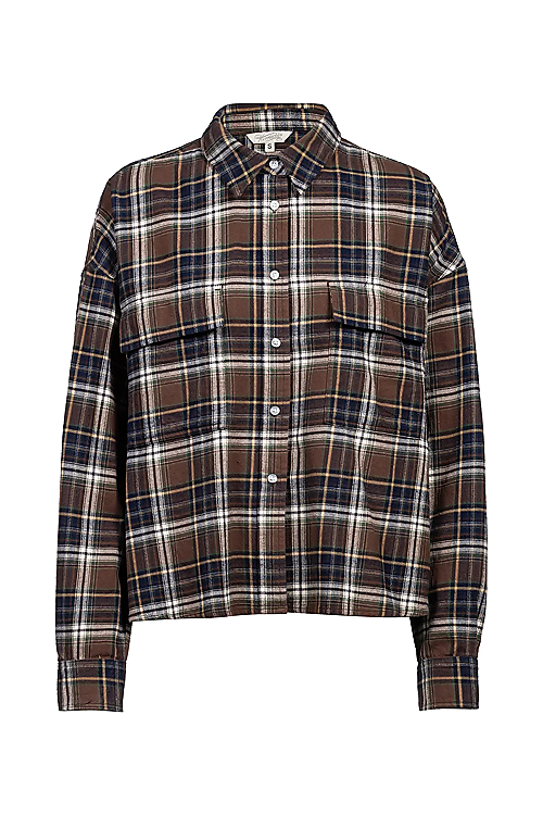 Lash Flannel Bluse Braun