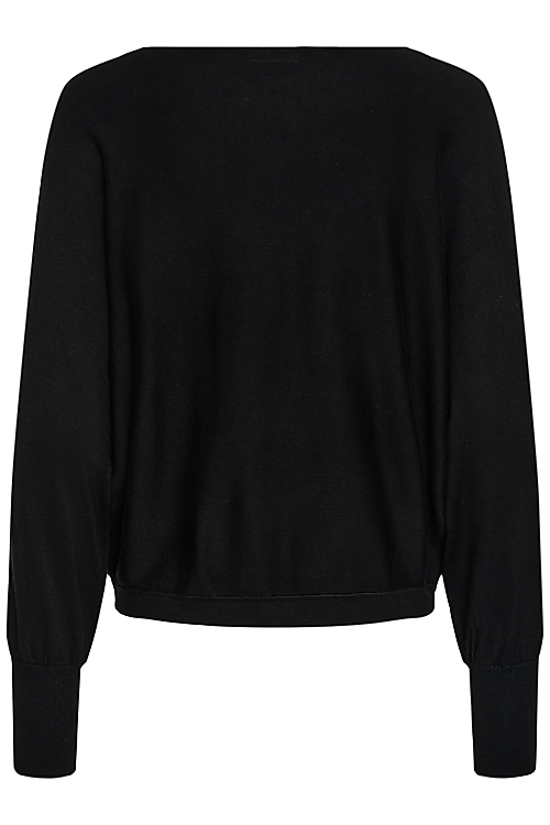 Lizza Fledermausärmel Pullover - Schwarz