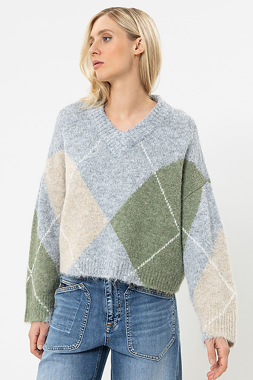 Floralin Mohair Pullover - Grau