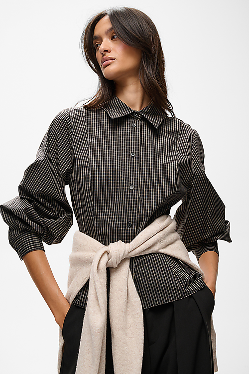 Milles taillierte Bluse - Braun