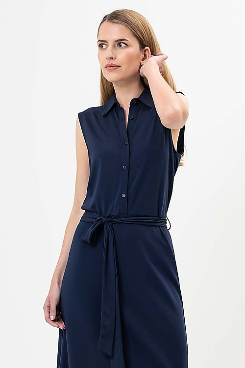 Kleid aus Jersey - Navyblau