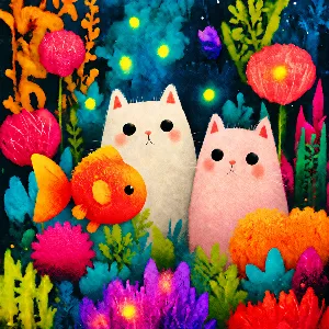 😸みぃちゃんとめぃちゃんのさかな🐟